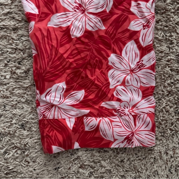 Vintage Sag Harbor Red Tropical Floral Capri Pants Women’s Size 8 Summer Cruise - Picture 15 of 16